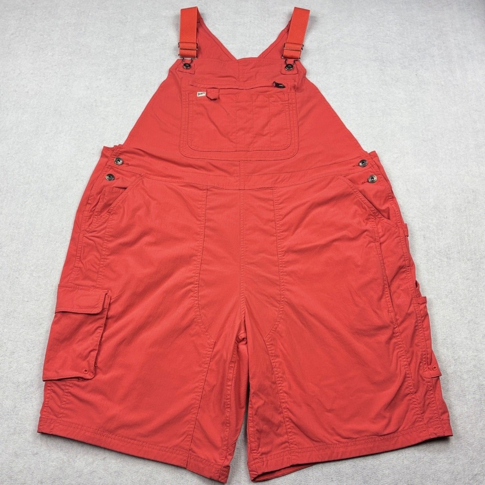 Duluth Trading Co Heirloom Gardening Shortalls Womens 2X Coral Overalls 46721